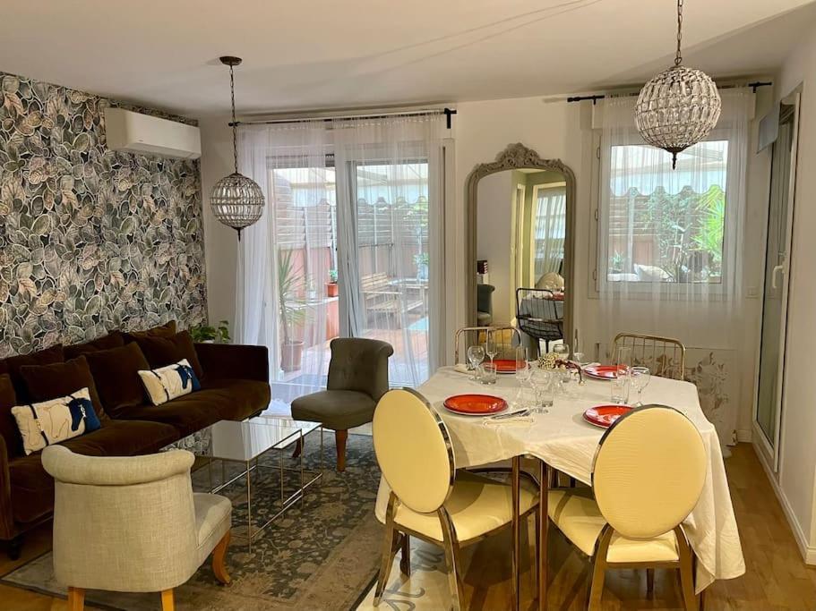 Large Magnificent Terrace Apartment Nice Bagian luar foto